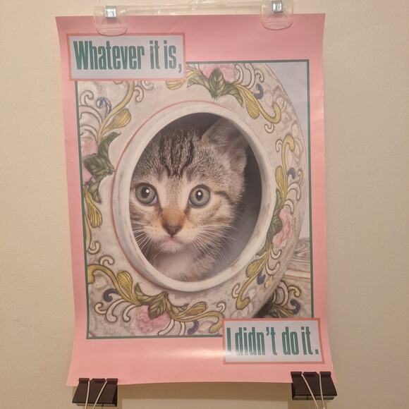 Vintage Argus Cute Kittens Poster - 19” X 13.5” -#61957 - Picture 1 of 6
